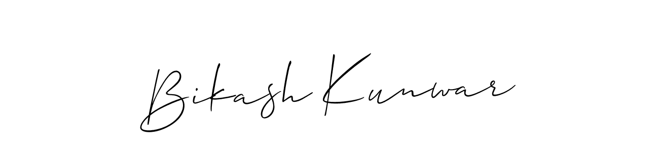 This is the best signature style for the Bikash Kunwar name. Also you like these signature font (Allison_Script). Mix name signature. Bikash Kunwar signature style 2 images and pictures png