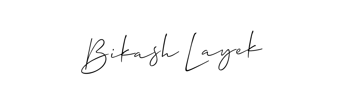 It looks lik you need a new signature style for name Bikash Layek. Design unique handwritten (Allison_Script) signature with our free signature maker in just a few clicks. Bikash Layek signature style 2 images and pictures png