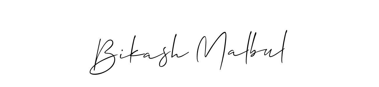 This is the best signature style for the Bikash Malbul name. Also you like these signature font (Allison_Script). Mix name signature. Bikash Malbul signature style 2 images and pictures png