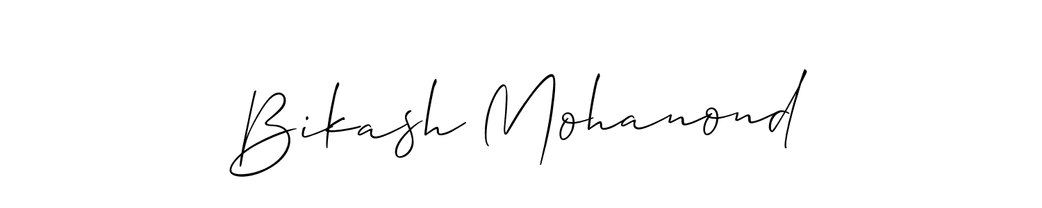 Allison_Script is a professional signature style that is perfect for those who want to add a touch of class to their signature. It is also a great choice for those who want to make their signature more unique. Get Bikash Mohanond name to fancy signature for free. Bikash Mohanond signature style 2 images and pictures png