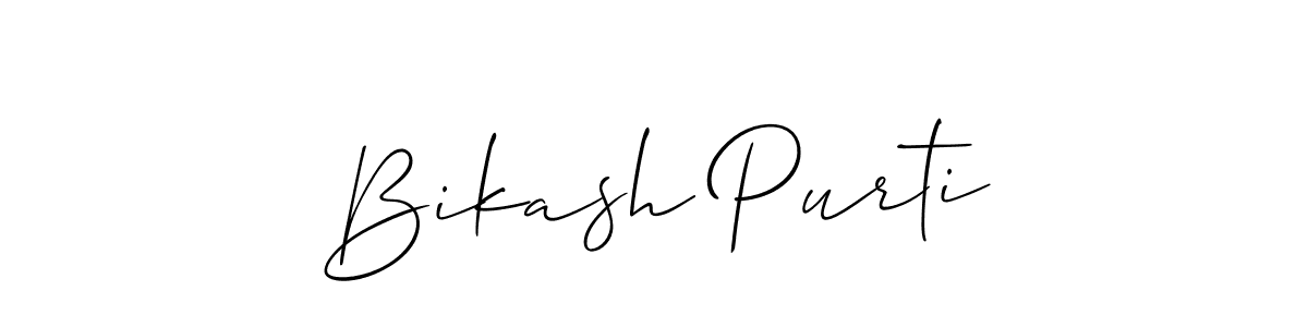 You should practise on your own different ways (Allison_Script) to write your name (Bikash Purti) in signature. don't let someone else do it for you. Bikash Purti signature style 2 images and pictures png