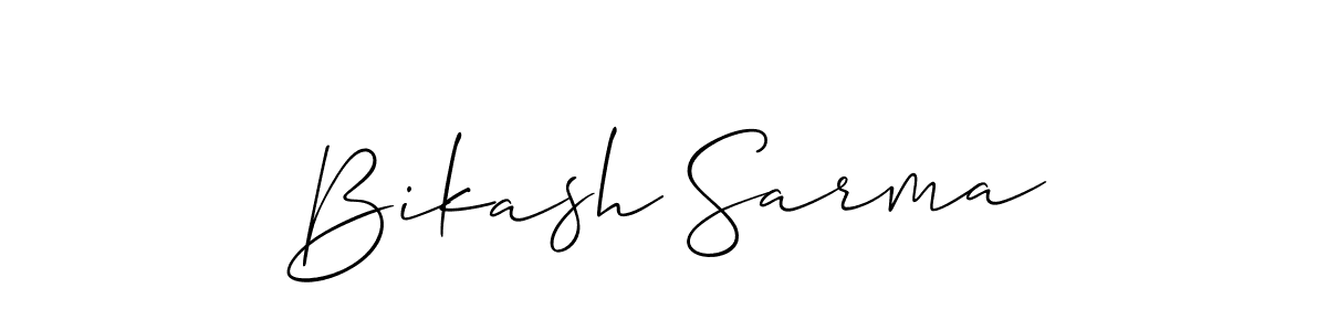 Bikash Sarma stylish signature style. Best Handwritten Sign (Allison_Script) for my name. Handwritten Signature Collection Ideas for my name Bikash Sarma. Bikash Sarma signature style 2 images and pictures png