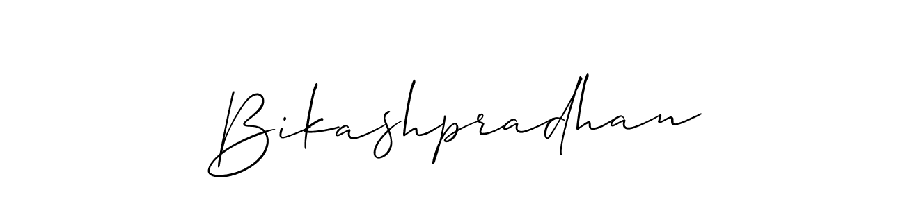You should practise on your own different ways (Allison_Script) to write your name (Bikashpradhan) in signature. don't let someone else do it for you. Bikashpradhan signature style 2 images and pictures png