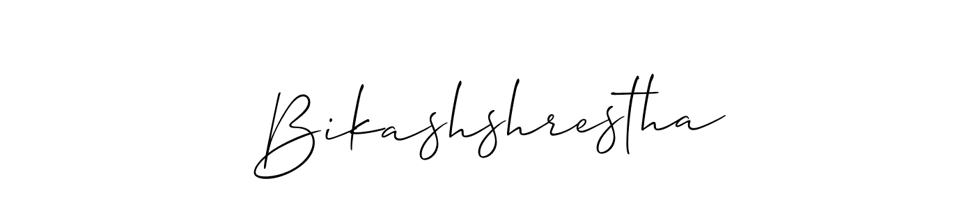 Also we have Bikashshrestha name is the best signature style. Create professional handwritten signature collection using Allison_Script autograph style. Bikashshrestha signature style 2 images and pictures png