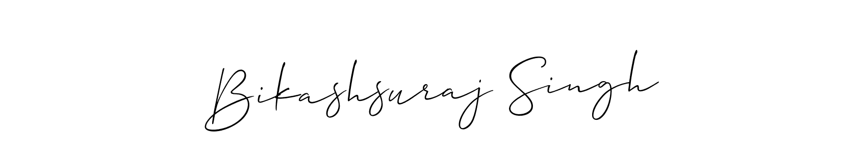 Make a beautiful signature design for name Bikashsuraj Singh. With this signature (Allison_Script) style, you can create a handwritten signature for free. Bikashsuraj Singh signature style 2 images and pictures png