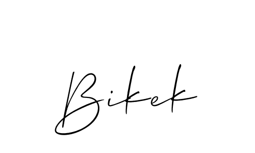 if you are searching for the best signature style for your name Bikek. so please give up your signature search. here we have designed multiple signature styles  using Allison_Script. Bikek signature style 2 images and pictures png