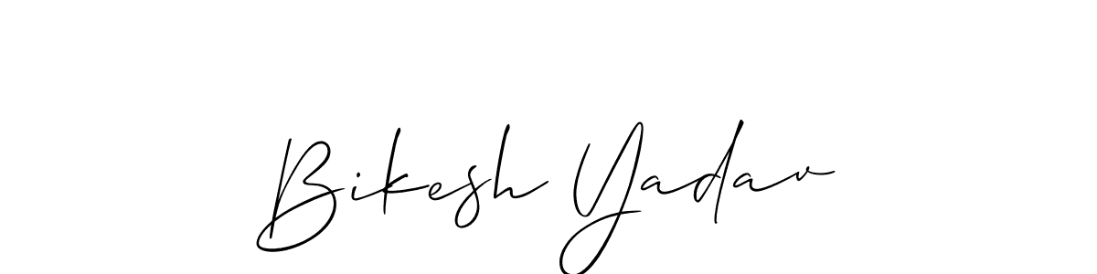 Use a signature maker to create a handwritten signature online. With this signature software, you can design (Allison_Script) your own signature for name Bikesh Yadav. Bikesh Yadav signature style 2 images and pictures png