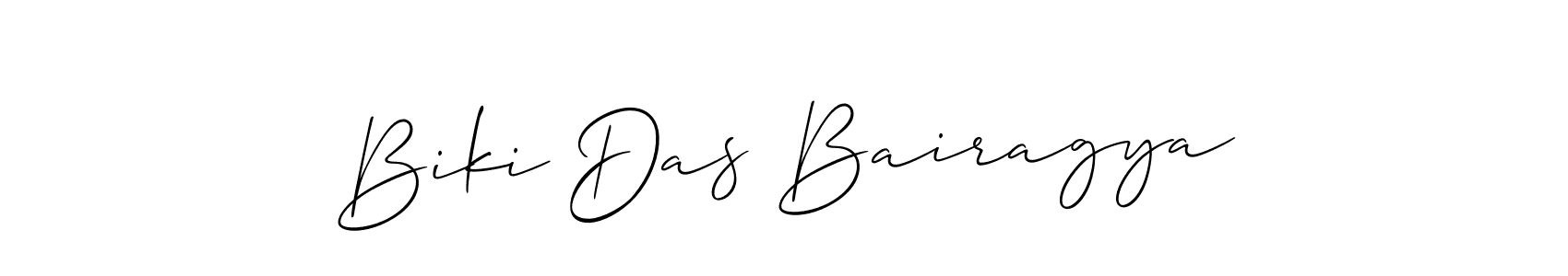 You should practise on your own different ways (Allison_Script) to write your name (Biki Das Bairagya) in signature. don't let someone else do it for you. Biki Das Bairagya signature style 2 images and pictures png