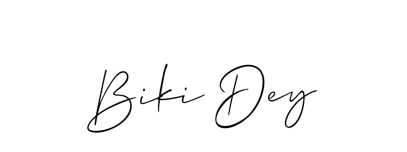 How to make Biki Dey signature? Allison_Script is a professional autograph style. Create handwritten signature for Biki Dey name. Biki Dey signature style 2 images and pictures png