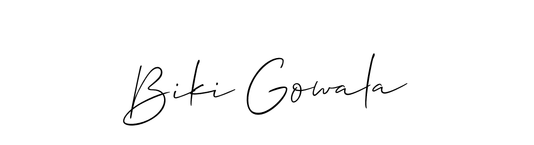 Best and Professional Signature Style for Biki Gowala. Allison_Script Best Signature Style Collection. Biki Gowala signature style 2 images and pictures png