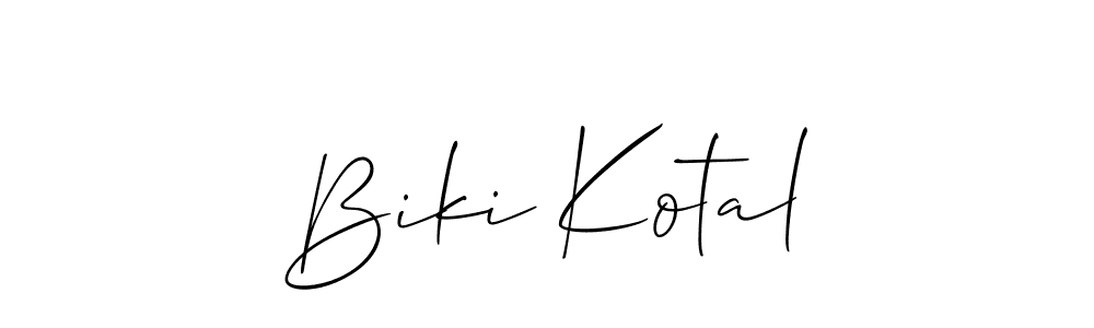 How to make Biki Kotal signature? Allison_Script is a professional autograph style. Create handwritten signature for Biki Kotal name. Biki Kotal signature style 2 images and pictures png