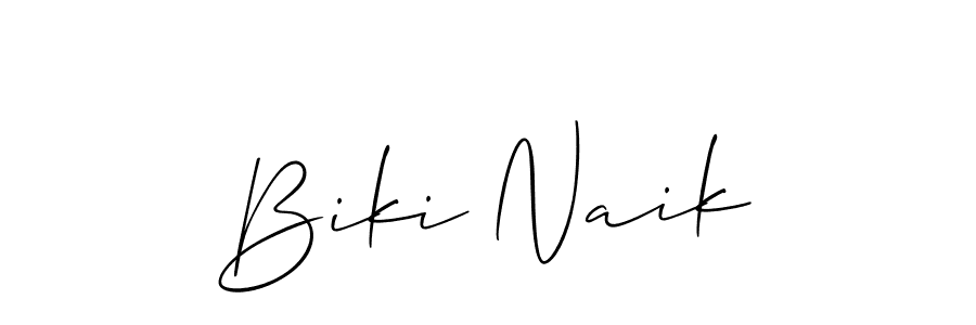 Best and Professional Signature Style for Biki Naik. Allison_Script Best Signature Style Collection. Biki Naik signature style 2 images and pictures png