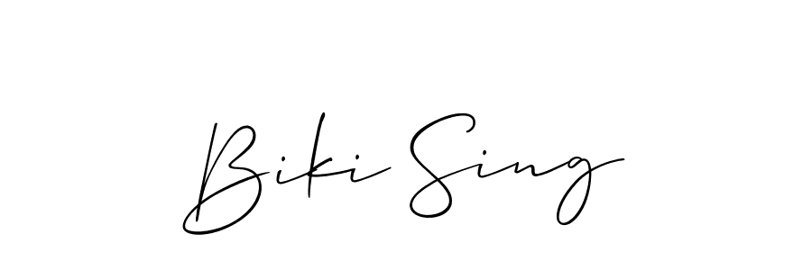 Best and Professional Signature Style for Biki Sing. Allison_Script Best Signature Style Collection. Biki Sing signature style 2 images and pictures png