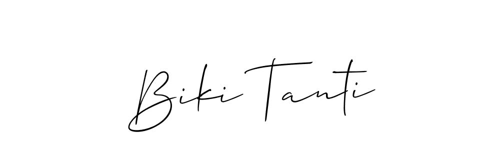 How to Draw Biki Tanti signature style? Allison_Script is a latest design signature styles for name Biki Tanti. Biki Tanti signature style 2 images and pictures png
