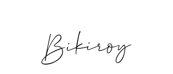 It looks lik you need a new signature style for name Bikiroy. Design unique handwritten (Allison_Script) signature with our free signature maker in just a few clicks. Bikiroy signature style 2 images and pictures png