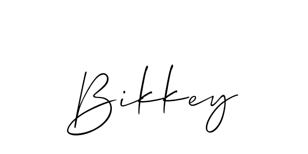 How to Draw Bikkey signature style? Allison_Script is a latest design signature styles for name Bikkey. Bikkey signature style 2 images and pictures png