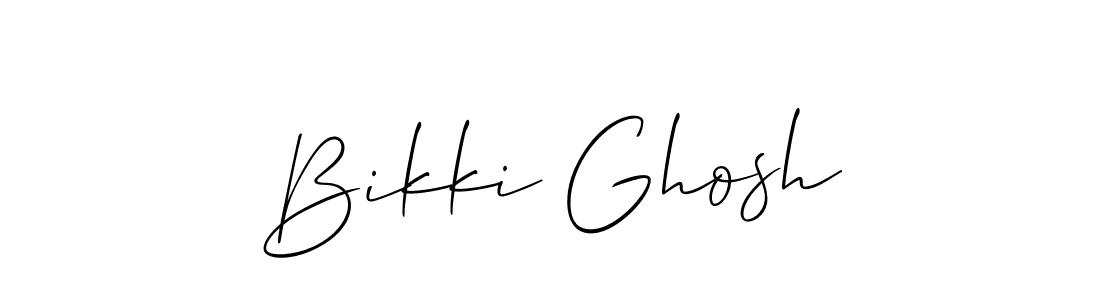 Create a beautiful signature design for name Bikki Ghosh. With this signature (Allison_Script) fonts, you can make a handwritten signature for free. Bikki Ghosh signature style 2 images and pictures png