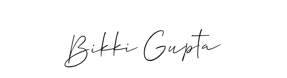 Create a beautiful signature design for name Bikki Gupta. With this signature (Allison_Script) fonts, you can make a handwritten signature for free. Bikki Gupta signature style 2 images and pictures png