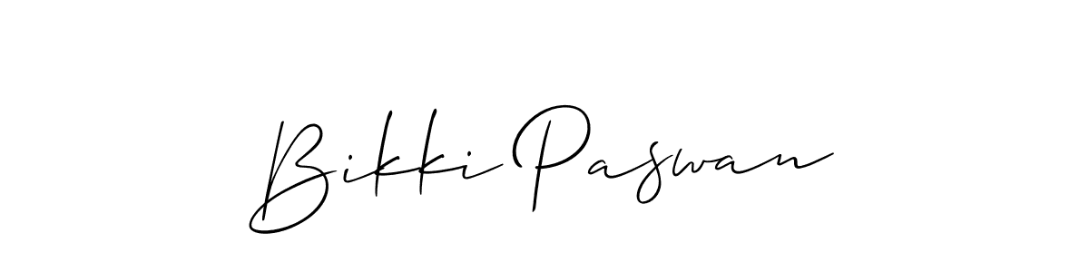 This is the best signature style for the Bikki Paswan name. Also you like these signature font (Allison_Script). Mix name signature. Bikki Paswan signature style 2 images and pictures png