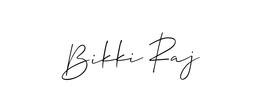 How to make Bikki Raj signature? Allison_Script is a professional autograph style. Create handwritten signature for Bikki Raj name. Bikki Raj signature style 2 images and pictures png