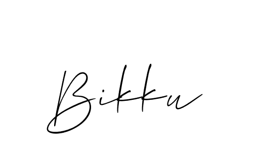 Bikku stylish signature style. Best Handwritten Sign (Allison_Script) for my name. Handwritten Signature Collection Ideas for my name Bikku. Bikku signature style 2 images and pictures png