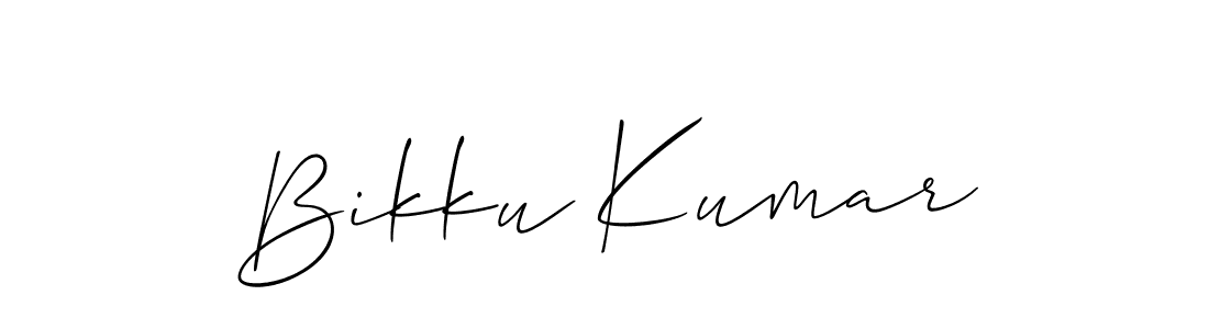 Allison_Script is a professional signature style that is perfect for those who want to add a touch of class to their signature. It is also a great choice for those who want to make their signature more unique. Get Bikku Kumar name to fancy signature for free. Bikku Kumar signature style 2 images and pictures png