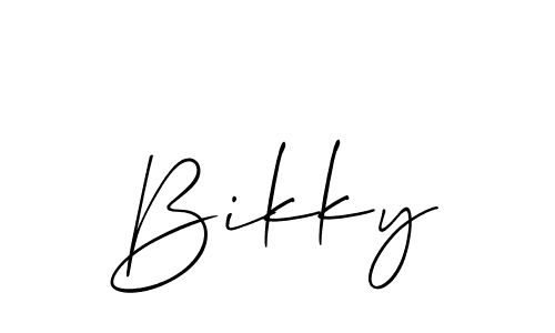 How to make Bikky signature? Allison_Script is a professional autograph style. Create handwritten signature for Bikky name. Bikky signature style 2 images and pictures png