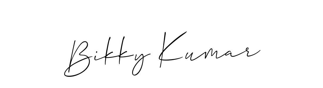 How to make Bikky Kumar name signature. Use Allison_Script style for creating short signs online. This is the latest handwritten sign. Bikky Kumar signature style 2 images and pictures png