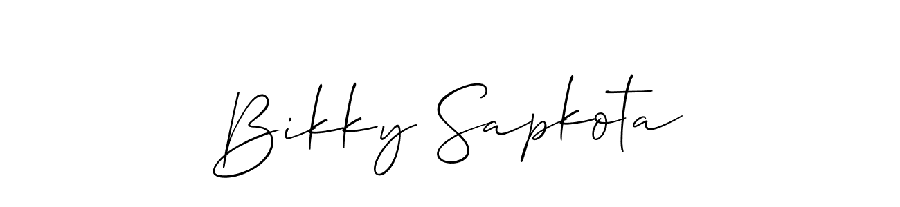 Make a short Bikky Sapkota signature style. Manage your documents anywhere anytime using Allison_Script. Create and add eSignatures, submit forms, share and send files easily. Bikky Sapkota signature style 2 images and pictures png