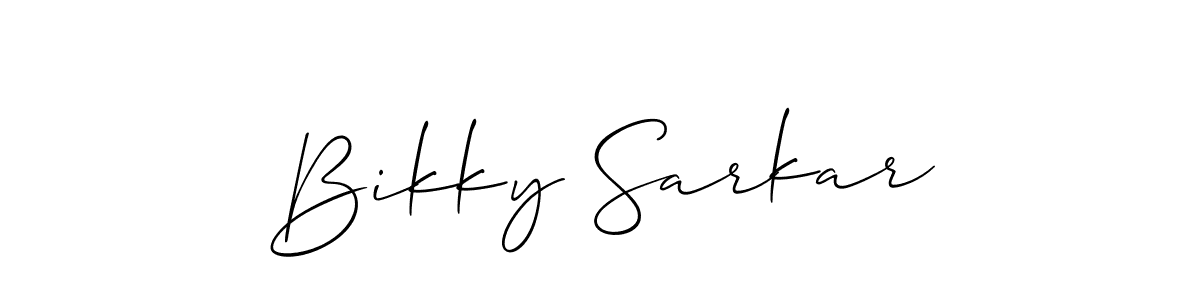 How to make Bikky Sarkar signature? Allison_Script is a professional autograph style. Create handwritten signature for Bikky Sarkar name. Bikky Sarkar signature style 2 images and pictures png