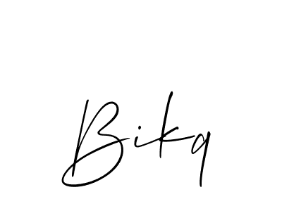 The best way (Allison_Script) to make a short signature is to pick only two or three words in your name. The name Bikq include a total of six letters. For converting this name. Bikq signature style 2 images and pictures png