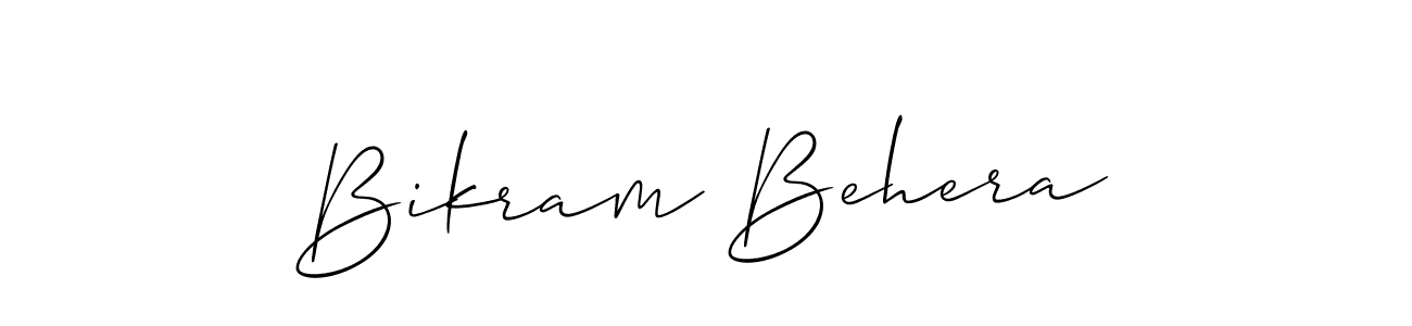 It looks lik you need a new signature style for name Bikram Behera. Design unique handwritten (Allison_Script) signature with our free signature maker in just a few clicks. Bikram Behera signature style 2 images and pictures png