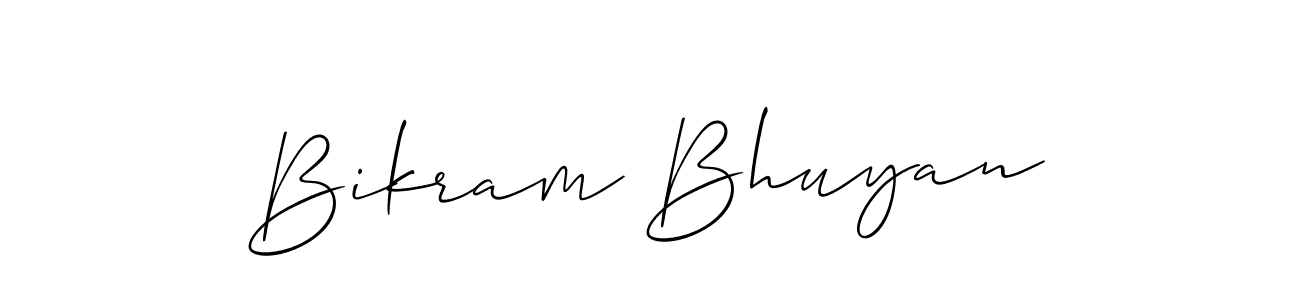 It looks lik you need a new signature style for name Bikram Bhuyan. Design unique handwritten (Allison_Script) signature with our free signature maker in just a few clicks. Bikram Bhuyan signature style 2 images and pictures png