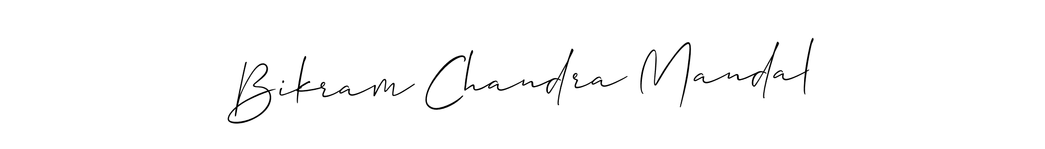 if you are searching for the best signature style for your name Bikram Chandra Mandal. so please give up your signature search. here we have designed multiple signature styles  using Allison_Script. Bikram Chandra Mandal signature style 2 images and pictures png