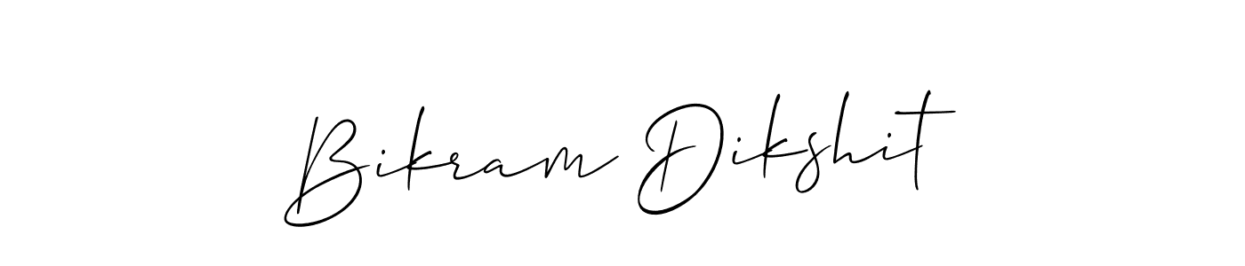 The best way (Allison_Script) to make a short signature is to pick only two or three words in your name. The name Bikram Dikshit include a total of six letters. For converting this name. Bikram Dikshit signature style 2 images and pictures png