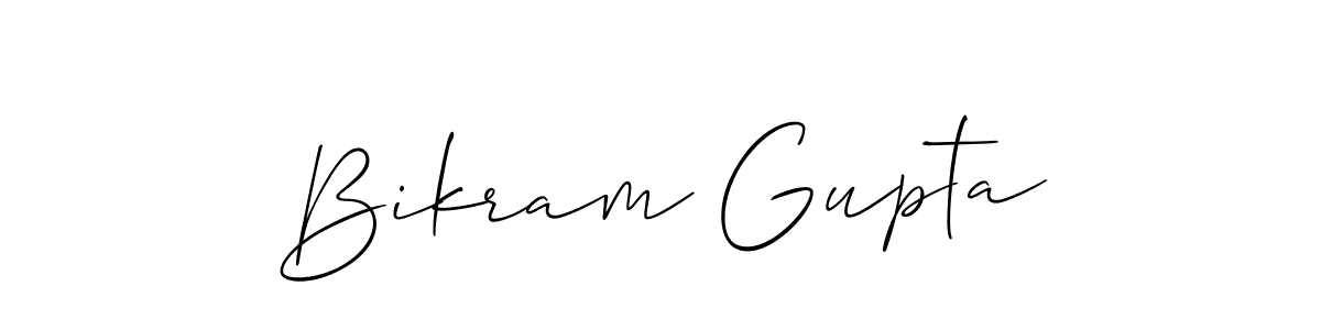 if you are searching for the best signature style for your name Bikram Gupta. so please give up your signature search. here we have designed multiple signature styles  using Allison_Script. Bikram Gupta signature style 2 images and pictures png