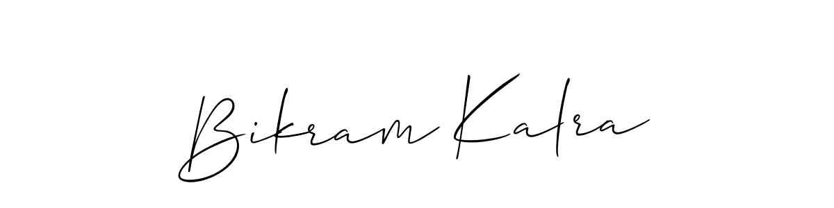 The best way (Allison_Script) to make a short signature is to pick only two or three words in your name. The name Bikram Kalra include a total of six letters. For converting this name. Bikram Kalra signature style 2 images and pictures png