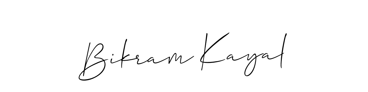 How to make Bikram Kayal signature? Allison_Script is a professional autograph style. Create handwritten signature for Bikram Kayal name. Bikram Kayal signature style 2 images and pictures png