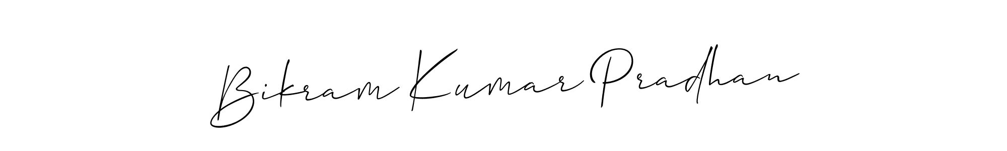 This is the best signature style for the Bikram Kumar Pradhan name. Also you like these signature font (Allison_Script). Mix name signature. Bikram Kumar Pradhan signature style 2 images and pictures png