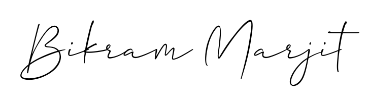 Transform the name Bikram Marjit into a signature masterpiece using Allison_Script font. Ideal for photographers, artists, and creators looking for watermarks. Bikram Marjit signature style 2 images and pictures png