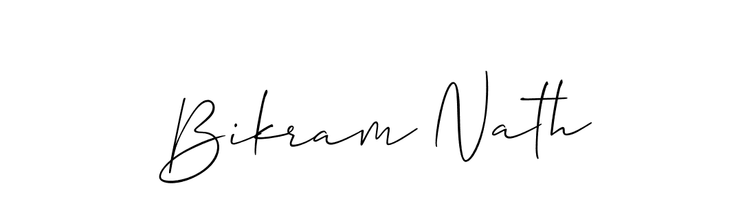 Design your own signature with our free online signature maker. With this signature software, you can create a handwritten (Allison_Script) signature for name Bikram Nath. Bikram Nath signature style 2 images and pictures png