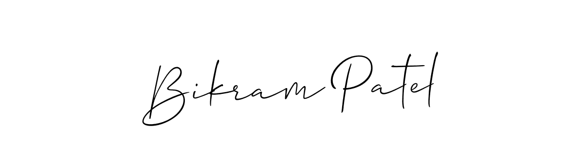 This is the best signature style for the Bikram Patel name. Also you like these signature font (Allison_Script). Mix name signature. Bikram Patel signature style 2 images and pictures png