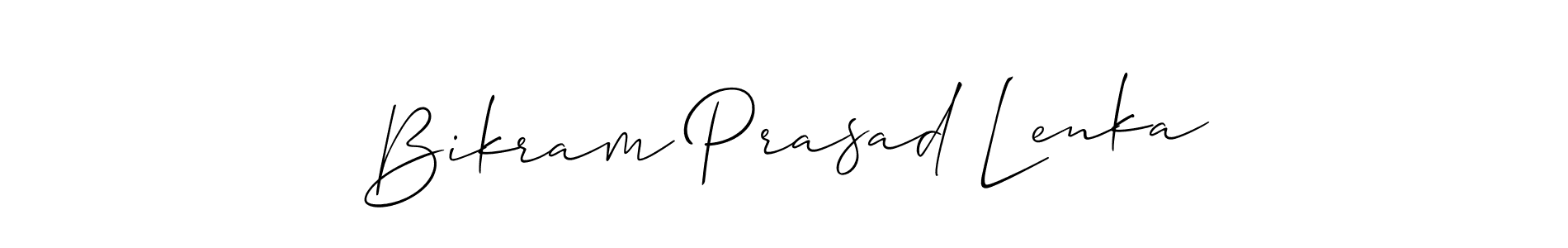 It looks lik you need a new signature style for name Bikram Prasad Lenka. Design unique handwritten (Allison_Script) signature with our free signature maker in just a few clicks. Bikram Prasad Lenka signature style 2 images and pictures png