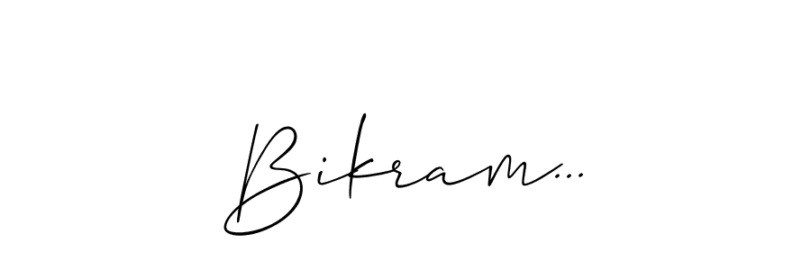 It looks lik you need a new signature style for name Bikram.... Design unique handwritten (Allison_Script) signature with our free signature maker in just a few clicks. Bikram... signature style 2 images and pictures png