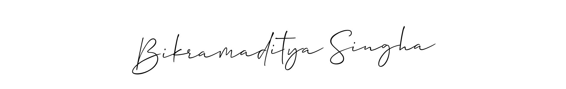 The best way (Allison_Script) to make a short signature is to pick only two or three words in your name. The name Bikramaditya Singha include a total of six letters. For converting this name. Bikramaditya Singha signature style 2 images and pictures png