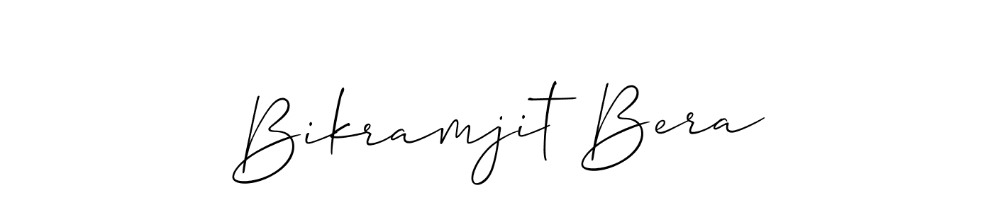 It looks lik you need a new signature style for name Bikramjit Bera. Design unique handwritten (Allison_Script) signature with our free signature maker in just a few clicks. Bikramjit Bera signature style 2 images and pictures png