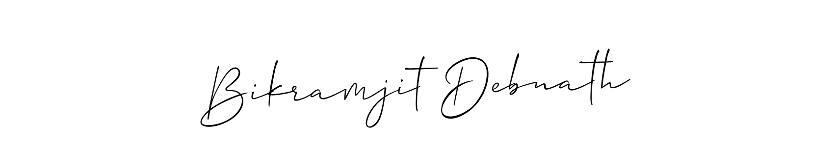 Allison_Script is a professional signature style that is perfect for those who want to add a touch of class to their signature. It is also a great choice for those who want to make their signature more unique. Get Bikramjit Debnath name to fancy signature for free. Bikramjit Debnath signature style 2 images and pictures png