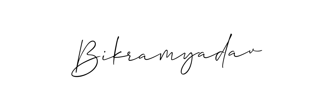 Design your own signature with our free online signature maker. With this signature software, you can create a handwritten (Allison_Script) signature for name Bikramyadav. Bikramyadav signature style 2 images and pictures png