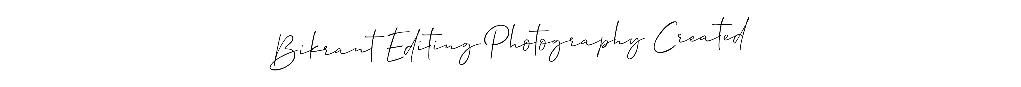 How to Draw Bikrant Editing Photography Created signature style? Allison_Script is a latest design signature styles for name Bikrant Editing Photography Created. Bikrant Editing Photography Created signature style 2 images and pictures png