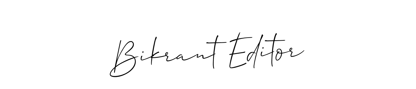 You can use this online signature creator to create a handwritten signature for the name Bikrant Editor. This is the best online autograph maker. Bikrant Editor signature style 2 images and pictures png